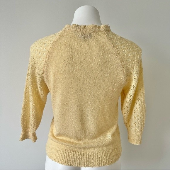 Vintage Yellow Sweater Embroidered M - Picture 4 of 8